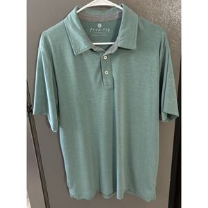 Free Fly Flex Polo Shirt Mens Large Green Medium Bamboo Short Sleeve Shirt